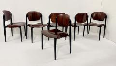Eugenio Gerli Set of 6 Mid Century S83 Chairs by Eugenio Gerli for Tecno - 2533477