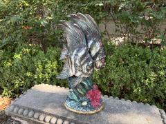 Eugenio Pattarino Italian Glazed Porcelain Fish Sculpture - 4460068