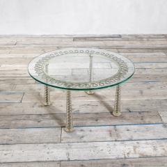 Eugenio Quarti Eugenio Quarti Coffee Table in Brass and Murano Spiral Glass 30s - 3300841