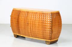 Eugenio Quarti Rare Eugenio Quartis sideboard in parchment and wood Published - 1042101