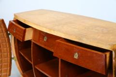 Eugenio Quarti Rare Eugenio Quartis sideboard in parchment and wood Published - 1042103