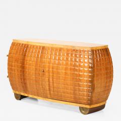Eugenio Quarti Rare Eugenio Quartis sideboard in parchment and wood Published - 1042755