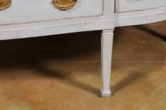 European 1830s Painted Demilune Sideboard with Three Drawers and Rounded Doors - 3491410