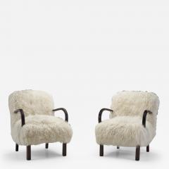 European Armchairs in Mongolian Shearling Europe ca 1950s - 3047549