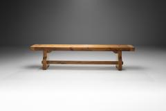 European Brutalist Oak Bench Europe ca 1950s - 2331048