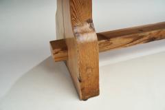 European Brutalist Oak Bench Europe ca 1950s - 2331056