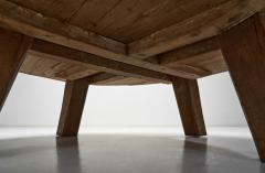European Brutalist Wooden Coffee Table Europe second half of the 20th century - 4228834