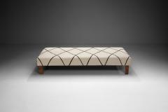 European Cabinetmaker Daybed Upholstered in Kilim Fabric Europe 1940s - 3377280