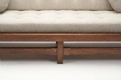 European Cabinetmaker Three Seater Sofa with Boucl Cushions Europe ca 1950s - 3118396