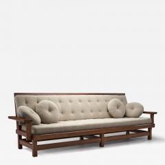 European Cabinetmaker Three Seater Sofa with Boucl Cushions Europe ca 1950s - 3130621
