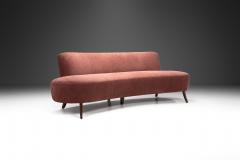 European Cabinetmaker Upholstered Kidney Sofa Europe ca 1950s - 3438790