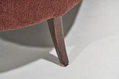 European Cabinetmaker Upholstered Kidney Sofa Europe ca 1950s - 3438799