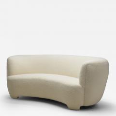 European Cabinetmaker Upholstered Three Seater Sofa Europe ca 1940s - 2997632
