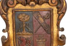 European Carved Gilt And Polychrome Coat Of Arms - 4140111