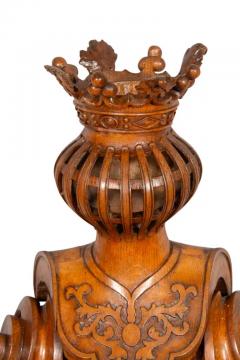 European Carved Oak Coat Of Arms - 4139398