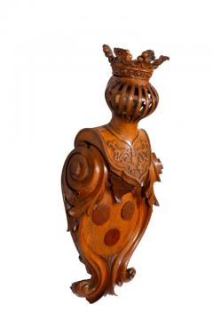 European Carved Oak Coat Of Arms - 4139399