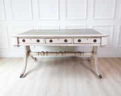 European Early 19th Century Partners Desk with Bronze Mounts and Leather Top - 4737303