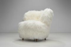 European Easy Chairs in Lush Shearling Europe 1950s - 3460485
