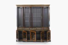 European Georgian Style Chinoiserie Breakfront Cabinet - 2472187