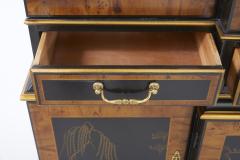 European Georgian Style Chinoiserie Breakfront Cabinet - 2472189
