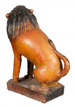 European Glazed Terracotta Figure of a Lion - 4137285