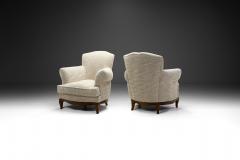 European Lounge Chairs with Sculpted Wooden Legs Europe ca 1950s - 2854250