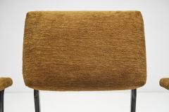 European Modern Metal Accent Chair Upholstered in Velour Europe ca 1960s - 3254616