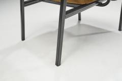 European Modern Metal Accent Chair Upholstered in Velour Europe ca 1960s - 3254626