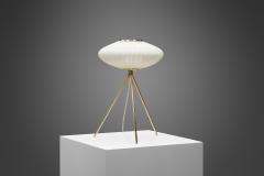 European Modern Tripod Table Lamp with Opal Glass Shade Europe 1960s - 3142694