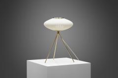 European Modern Tripod Table Lamp with Opal Glass Shade Europe 1960s - 3142696