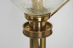 European Modern Wall Sconces in Brass Bubble Glass Europe ca 1950s - 3159538