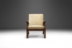 European Oak Deck Chair with Adjustable Backs Europe ca 1960s - 3213273