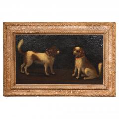 European Oil On Canvas Of Two Spaniels - 4141132