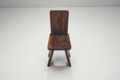 European Organic Wood Dining Chairs with Beautiful Grain Europe ca 1950s - 2718960