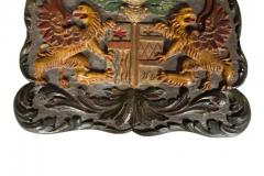 European Painted Wood Coat Of Arms - 4139198