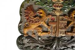 European Painted Wood Coat Of Arms - 4139199