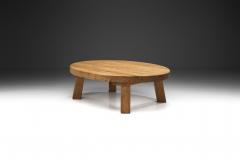 European Solid Wood Oval Coffee Table Europe ca 1950s - 2795330