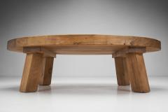 European Solid Wood Oval Coffee Table Europe ca 1950s - 2795333