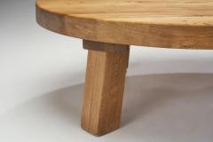 European Solid Wood Oval Coffee Table Europe ca 1950s - 2795335
