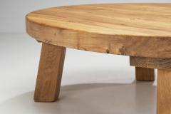 European Solid Wood Oval Coffee Table Europe ca 1950s - 2795337