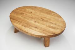 European Solid Wood Oval Coffee Table Europe ca 1950s - 2795339