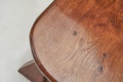 European Solid Wood Stool with Mortise and Tenon Joinery Europe ca 1960s - 2744574