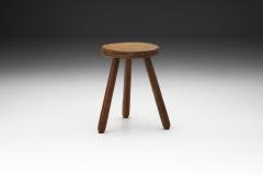 European Solid Wood Tripod Stool Europe ca 1950s - 2807638