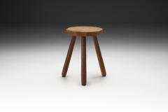 European Solid Wood Tripod Stool Europe ca 1950s - 2807642