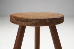 European Solid Wood Tripod Stool Europe ca 1950s - 2807645
