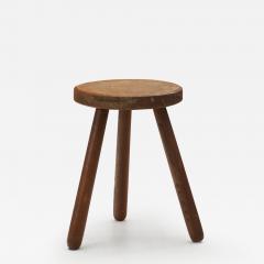 European Solid Wood Tripod Stool Europe ca 1950s - 2819684
