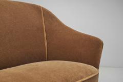 European Upholstered Three Seater Sofa with Stained Wood Legs Europe ca 1960s - 3377129