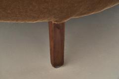 European Upholstered Three Seater Sofa with Stained Wood Legs Europe ca 1960s - 3377133