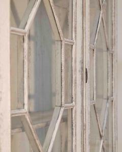 European two part vitrine cabinet with fine carvings circa 1790 - 4451697