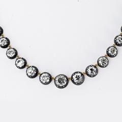 Euros 18K Yellow Gold Silver Old European Repro Necklace 40 01cttw Necklace - 4390924